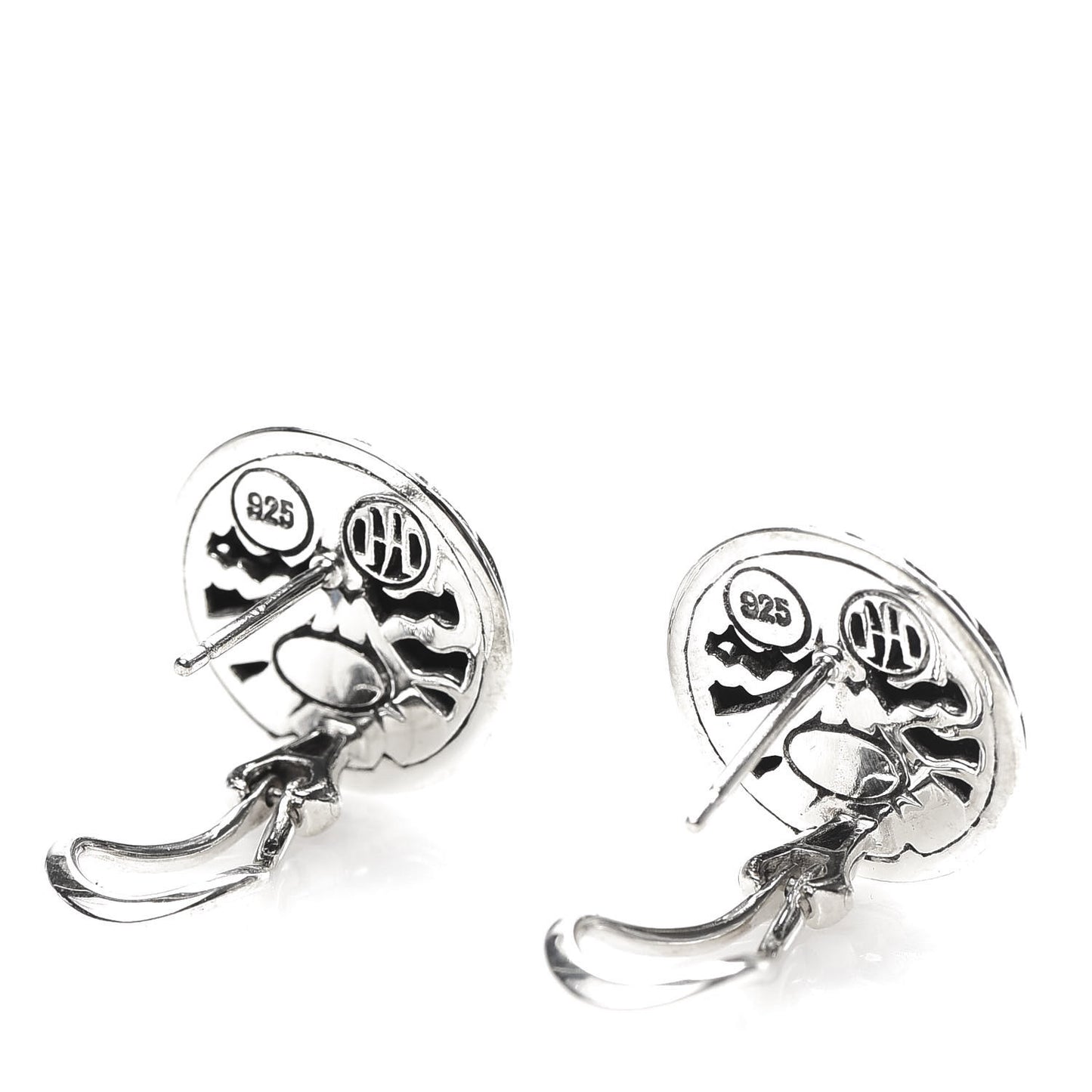 Sterling Silver Palu Round Earrings
