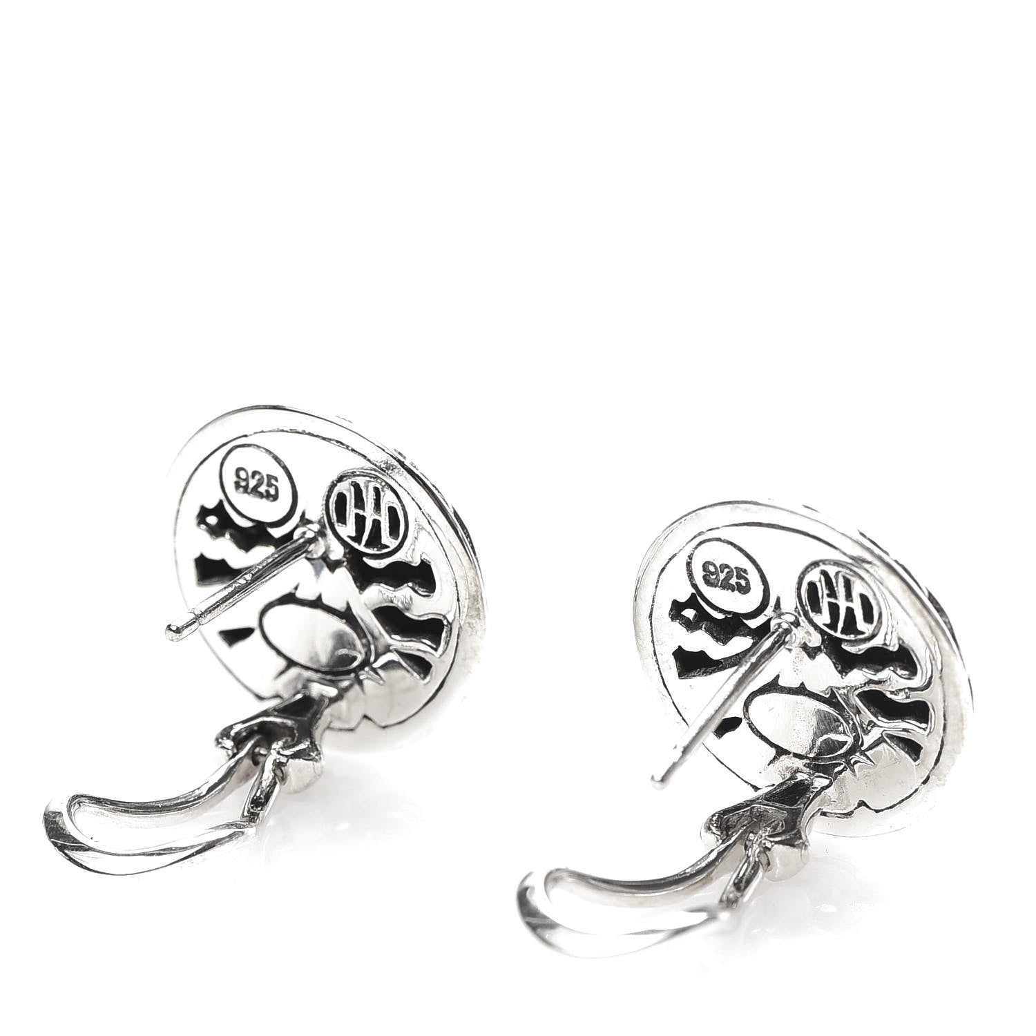 John Hardy Sterling Silver Palu Round Earrings 3 of 4