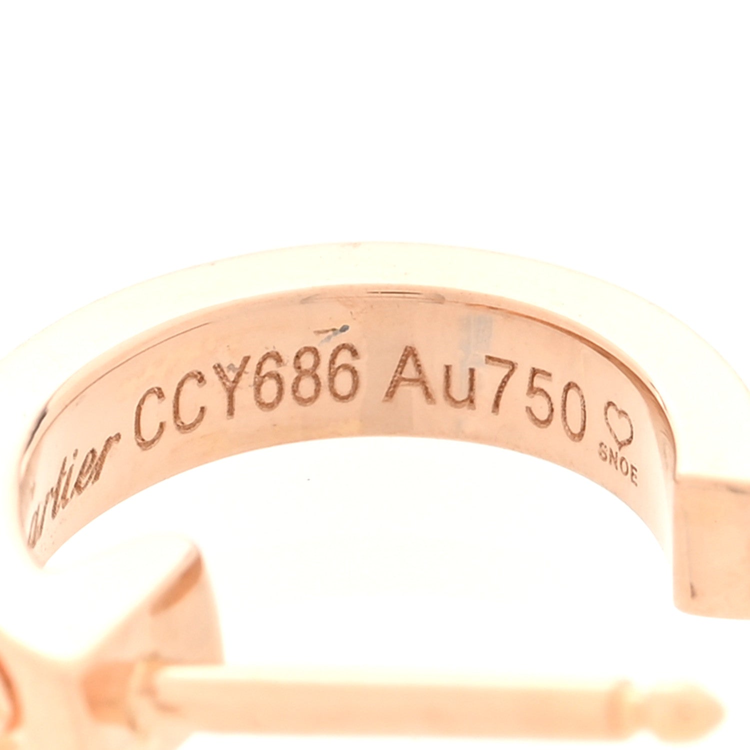 Cartier 18K Pink Gold Small LOVE Hoop Earrings 5 of 5
