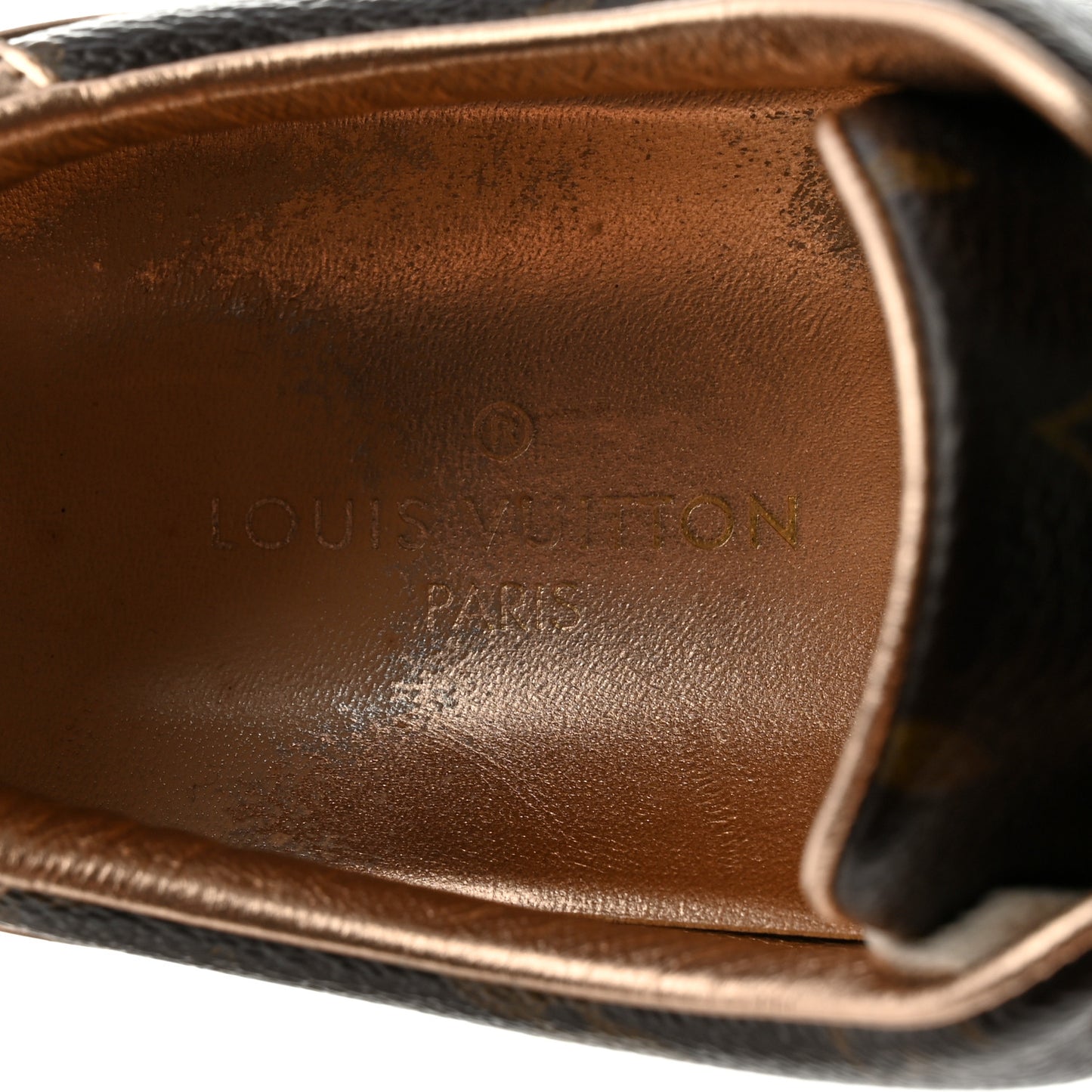 Patent Monogram Frontrow Sneakers 36 Rose Gold