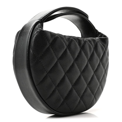Chanel Caviar Quilted Polly Pocket Pouch Hobo Black 3 of 10