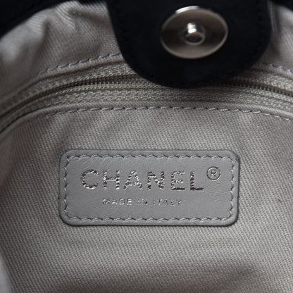 Chanel Iridescent Calfskin Stitched CC Shopping Tote Black 6 of 13
