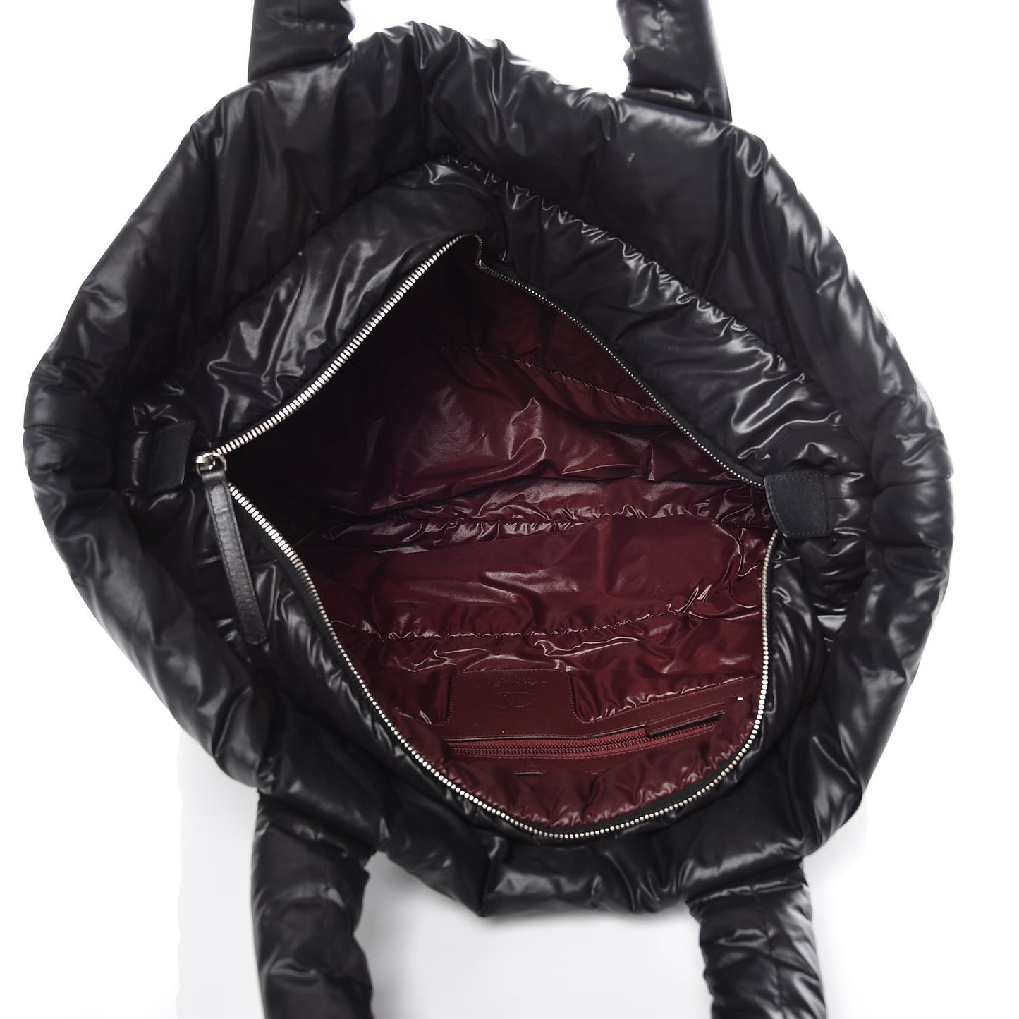Nylon Quilted Large Coco Cocoon Tote Black
