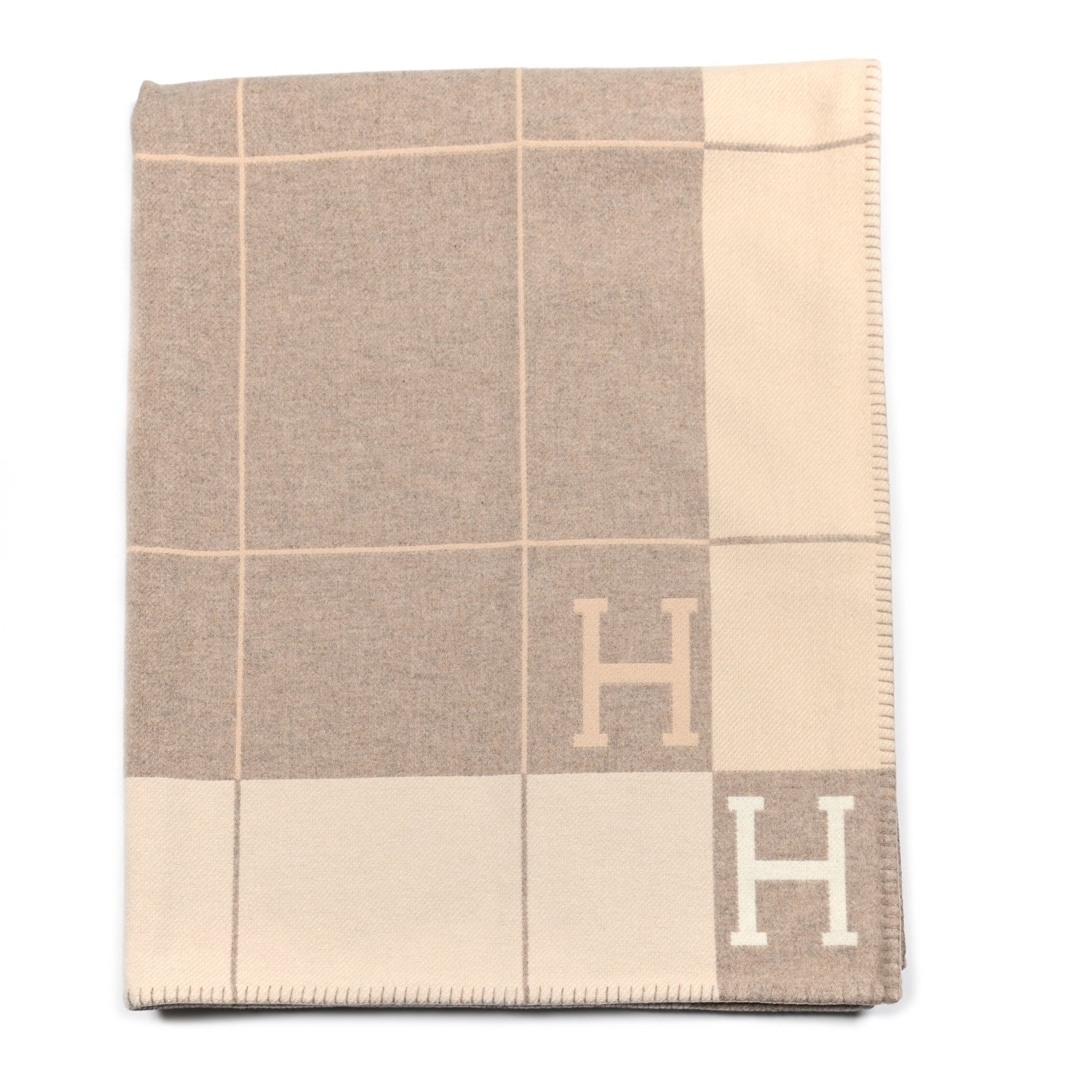 Hermes Wool Cashmere Avalon III Blanket Coco Camomille 1 of 3