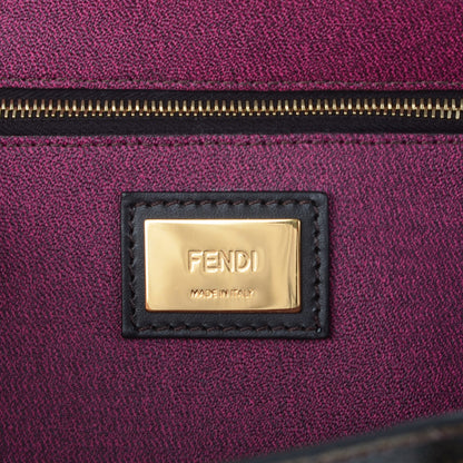 Fendi Zucca Spalmati Small Roll Tote Tobacco Fuxia 6 of 7