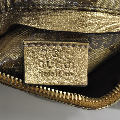 Gucci Crystal Monogram Web Double Pocket Belt Bag Gold 7 of 9