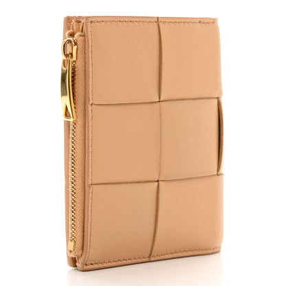 Bottega Veneta Nappa Intrecciato Bifold Zip Wallet Almond 3 of 6