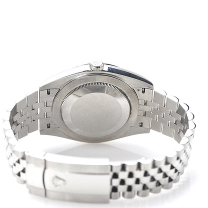 Rolex Stainless Steel 18K White Gold Diamond 41mm Oyster Perpetual Datejust Watch Dark Rhodium 126334 5 of 8
