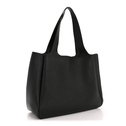 Prada Vitello Daino Soft Large Dynamique Tote Black 3 of 11