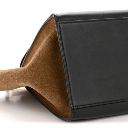Celine Smooth Calfskin Suede Medium Tri-Color Trapeze Cream Black Brown 8 of 13