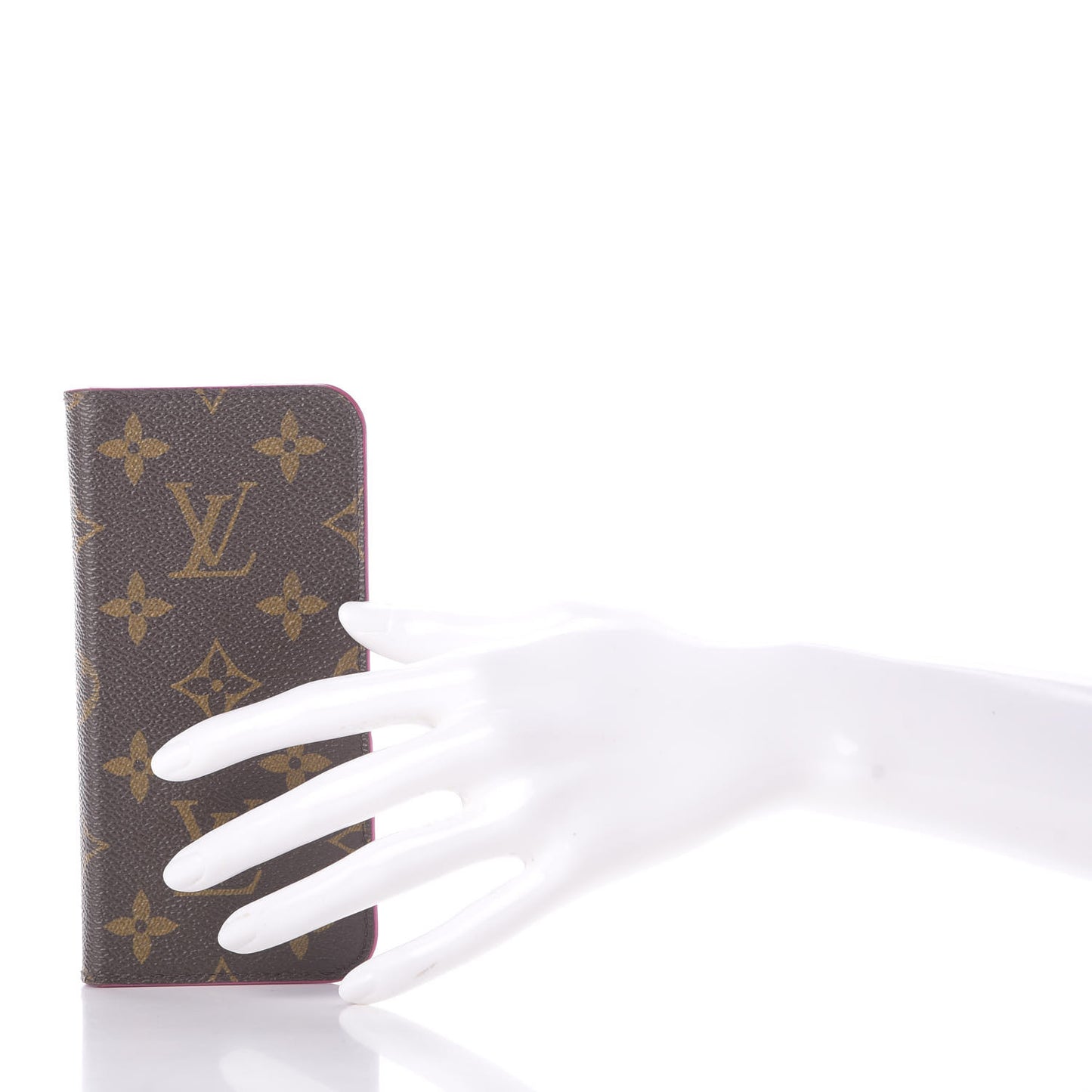 Monogram iPhone X Folio Case Rose Pop