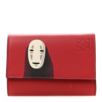 Loewe X SPIRITED AWAY Calfskin No Face Small Vertical Wallet Red 1 of 9
