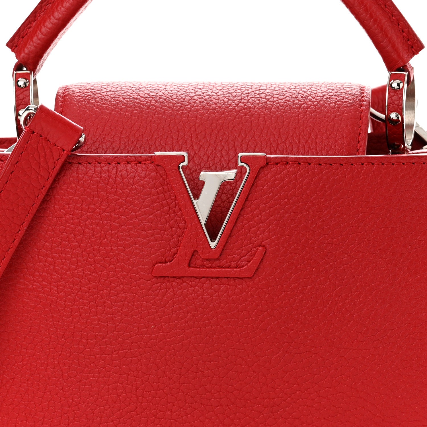 Louis Vuitton Taurillon Capucines BB Rubis 7 of 9