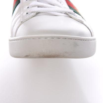 Gucci Calfskin Ayers Bee Embroidered Womens Ace Sneakers 37 White Green 12 of 23
