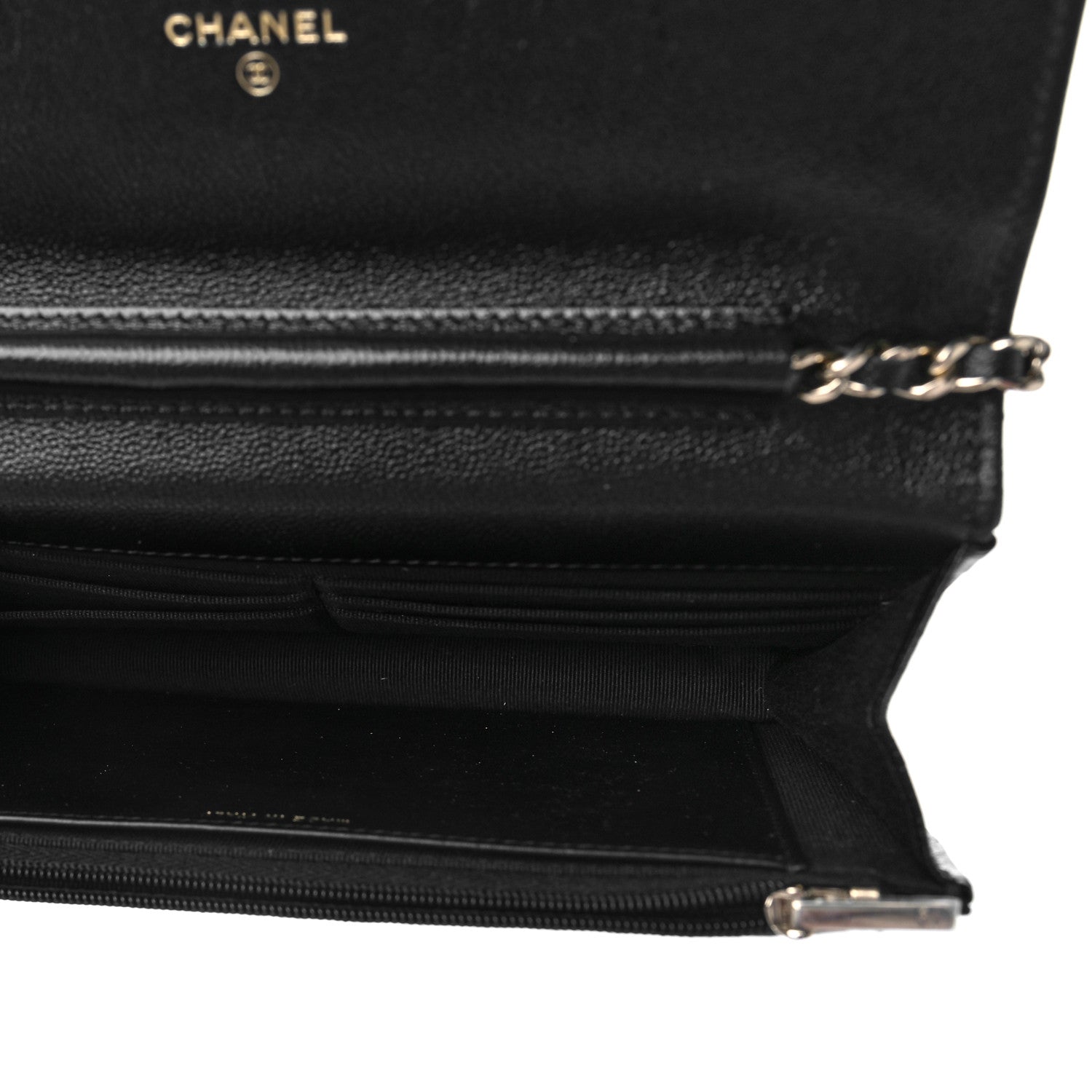 Chanel Caviar Quilted Studded CC Wallet on Chain WOC Black 5 of 10
