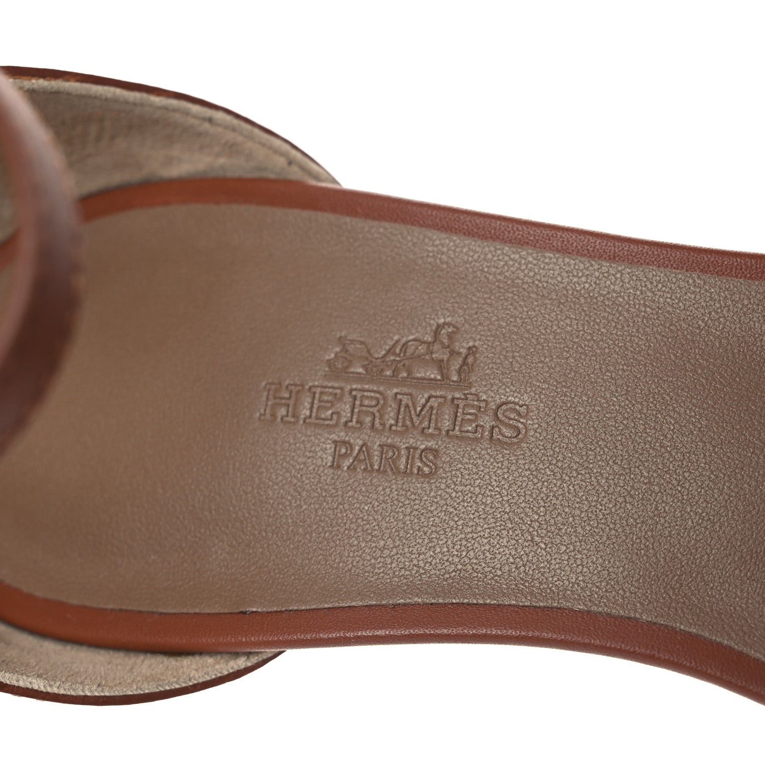 Hermes Calfskin Legend Wedge Sandals 35 Gold 9 of 11
