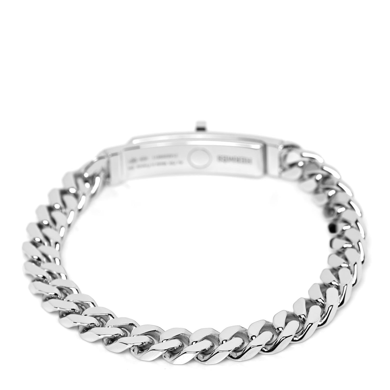 Hermes 18K White Gold Diamond TPM Kelly Gourmette Bracelet SH 3 of 5