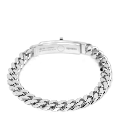 Hermes 18K White Gold Diamond TPM Kelly Gourmette Bracelet SH 3 of 5