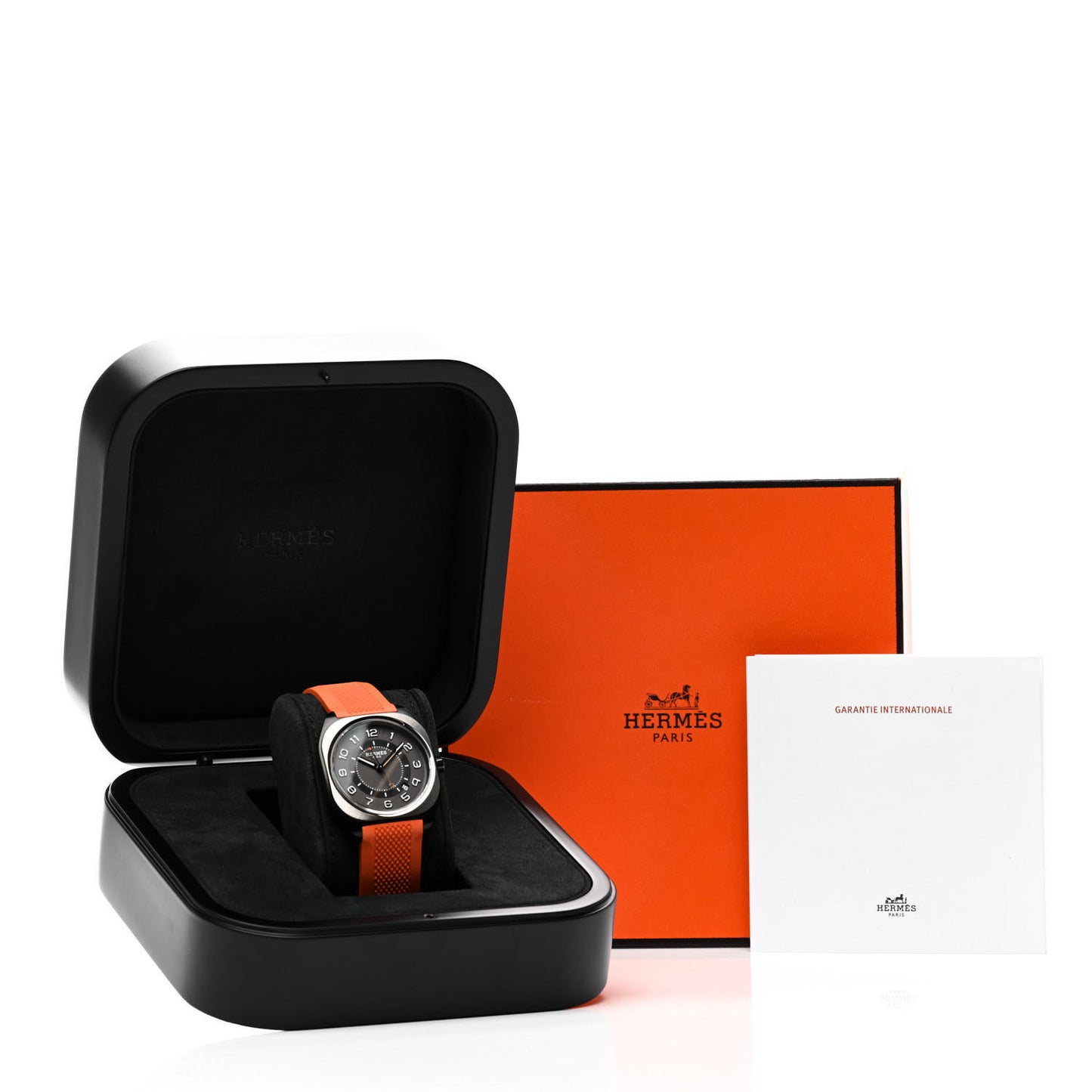 DLC Coated Titanium Rubber 39mm H08 Automatic Watch Orange