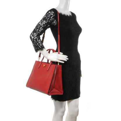 Prada Saffiano Soft Tote Fuoco 2 of 10