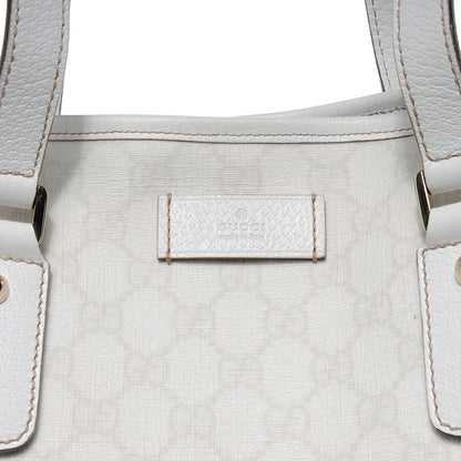 Gucci GG Plus Monogram Joy Shopper Stripe Tote White 5 of 8