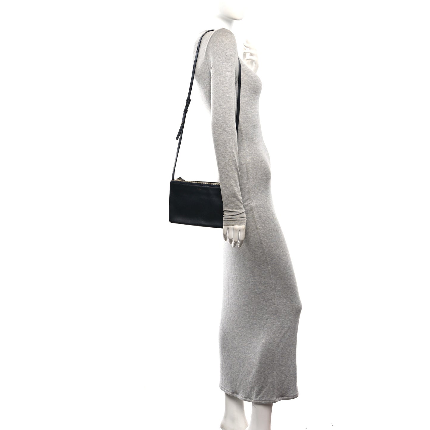 Lambskin Large Trio Crossbody Bag Abyss Blue
