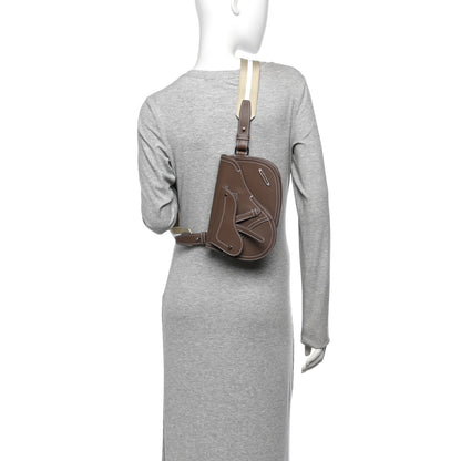 Christian Dior X KAWS Grained Calfskin Saddle Pouch Marron Multicolor 2 of 10