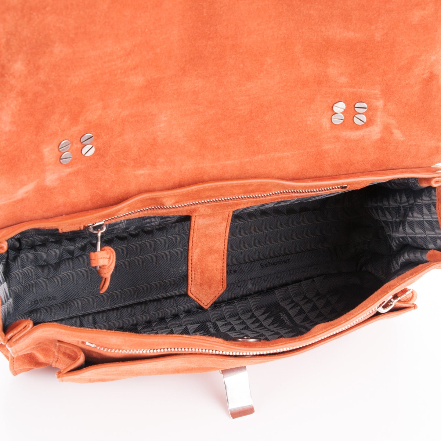 Suede PS1 Medium Satchel Red Clay