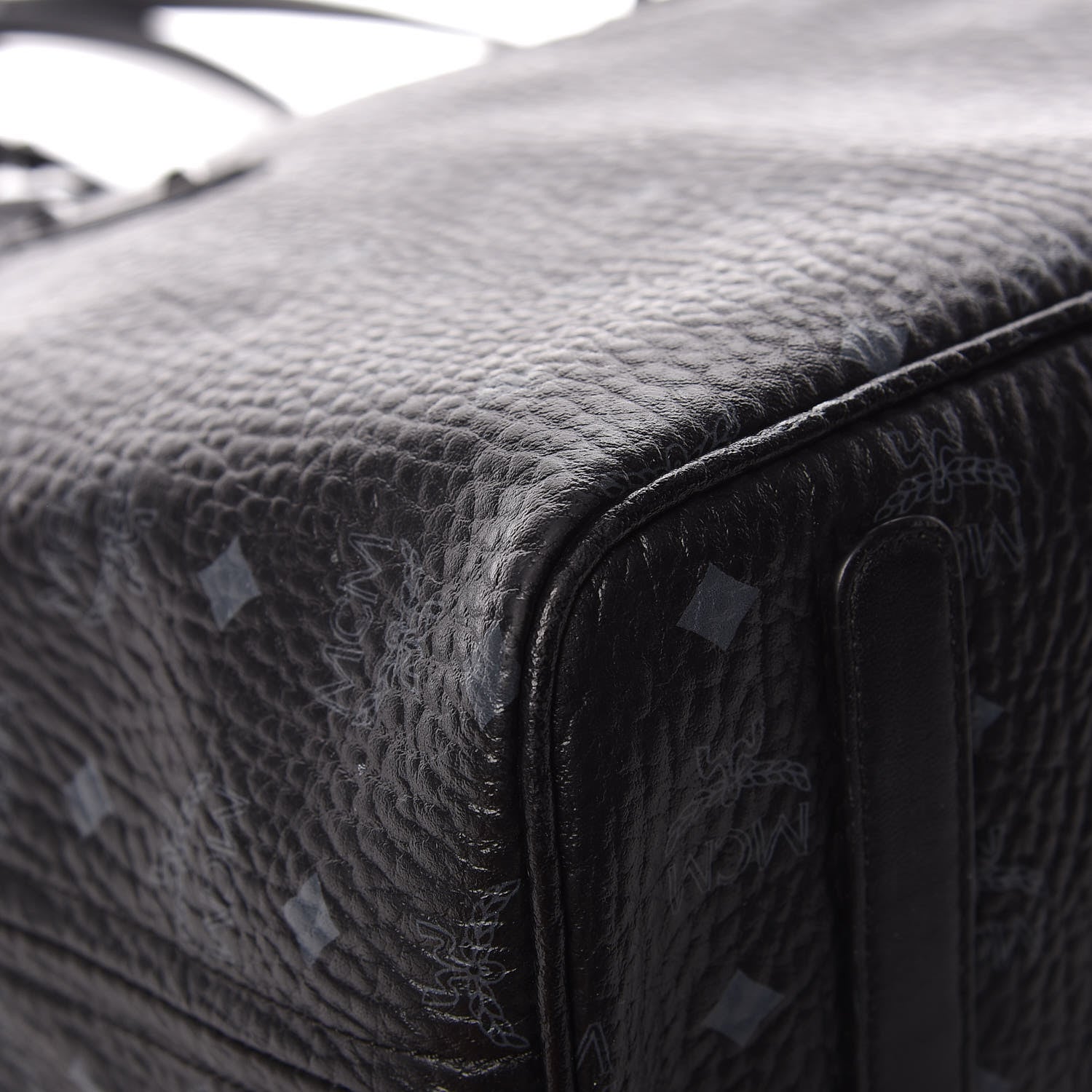 MCM Visetos Medium Project Reversible Shopper Tote Black 17 of 21