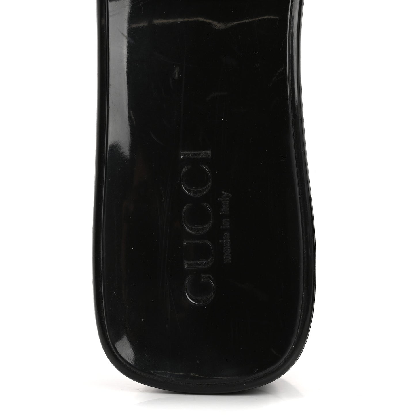 Rubber Gucci Logo Womens Platform 20/60mm Slide Sandals 38 Black