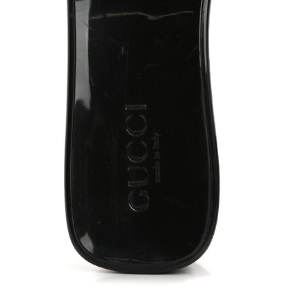 Gucci Rubber Gucci Logo Womens Platform 20/60mm Slide Sandals 38 Black 7 of 9