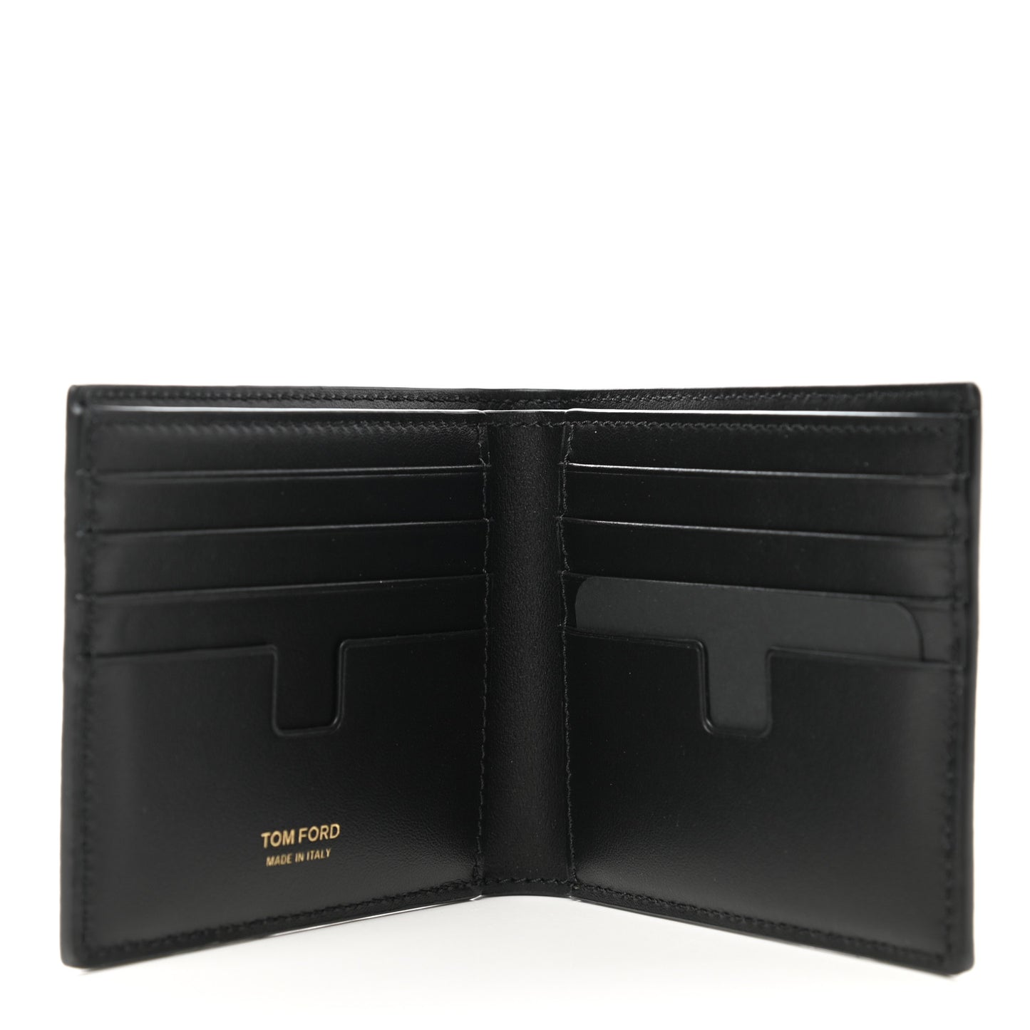 Calfskin Camo Print Mens T-Line Bi-Fold Wallet Multicolor