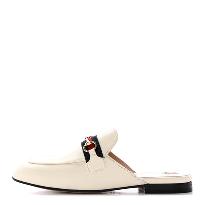 Gucci Malaga Kid Web Womens Princetown Slippers 38.5 Mystic White 1 of 14