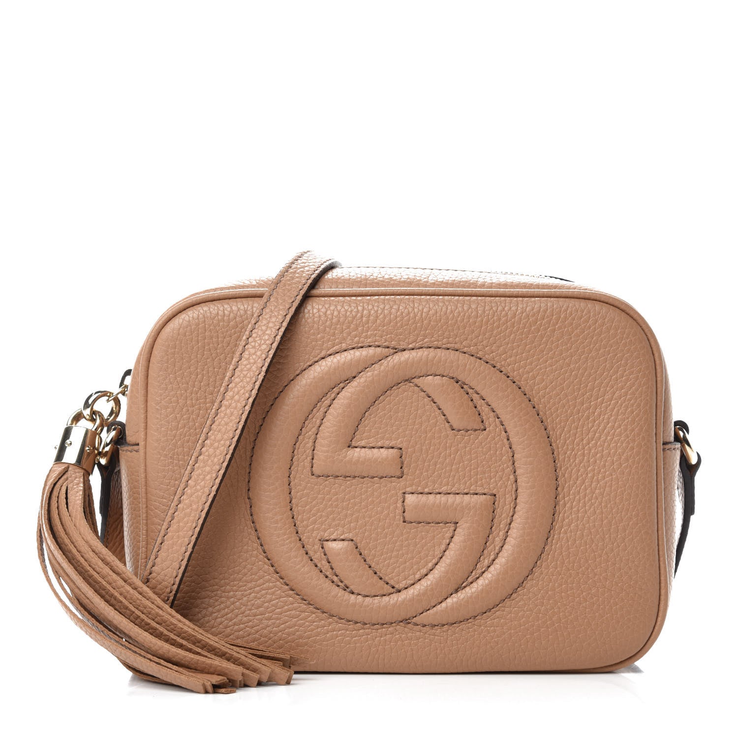 Gucci Pebbled Calfskin Small Soho Disco Bag Rose Beige 1 of 10