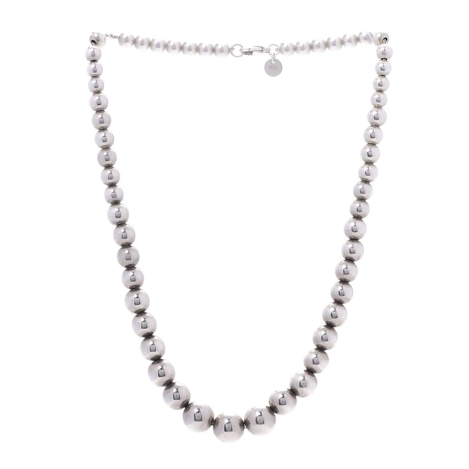 Tiffany Sterling Silver HardWear Graduated Ball Necklace 3 of 5