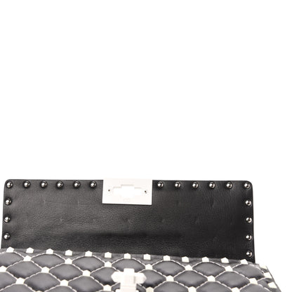 Valentino Garavani Lambskin Free Rockstud Spike Wallet On Chain Black 7 of 10