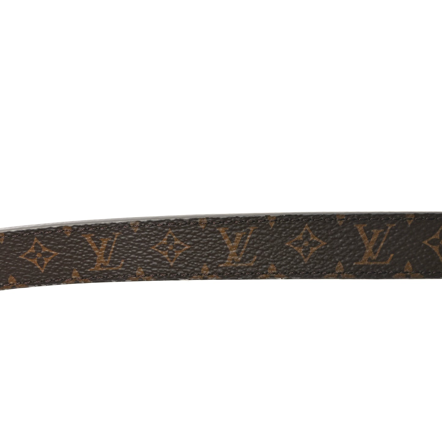 Metallic Calfskin Monogram Serrures 20mm Belt Silver