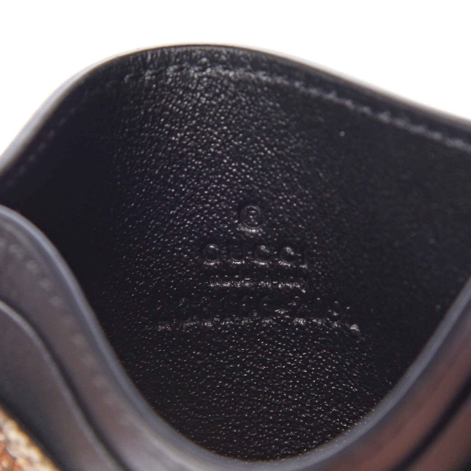 Gucci GG Supreme Monogram Bees Card Holder Black 7 of 9