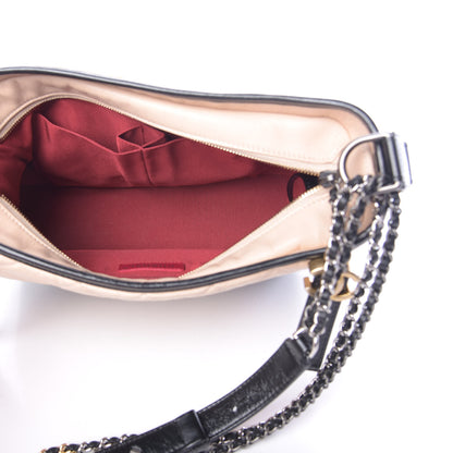 Chanel Aged Calfskin Quilted Medium Gabrielle Hobo Beige Black 5 of 13