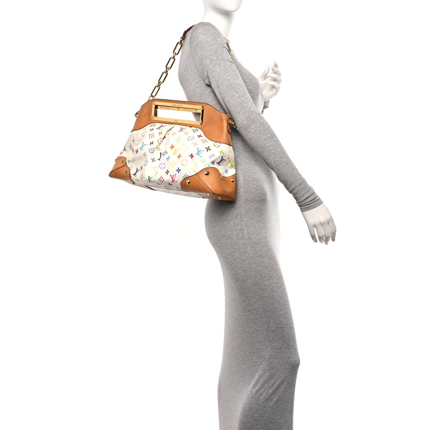 Louis Vuitton Monogram Multicolor Judy GM White 2 of 10