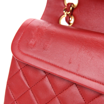 Chanel Lambskin Quilted Medium Double Flap Red 8 of 13