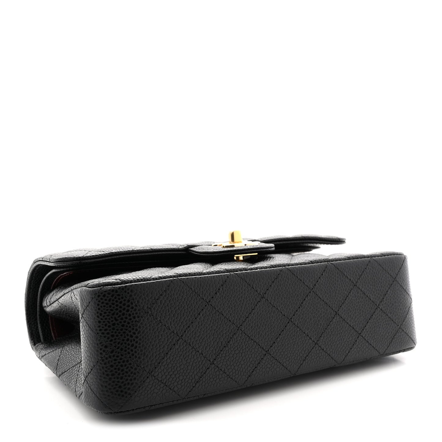 Caviar Quilted Small Double Flap Black