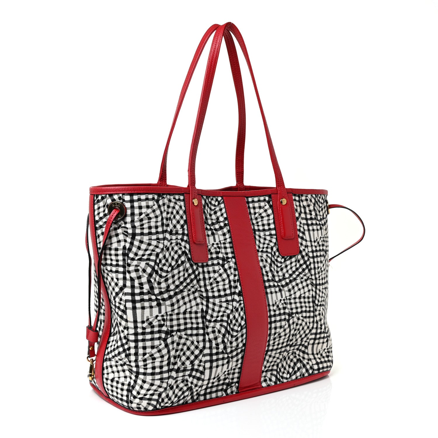 MCM Visetos Medium Liz Reversible Shopper Tote Ruby Red 12 of 23