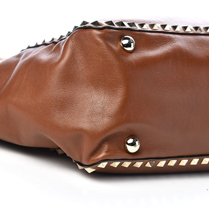 Valentino Garavani Vitello Medium Rockstud Tote Camel 13 of 16