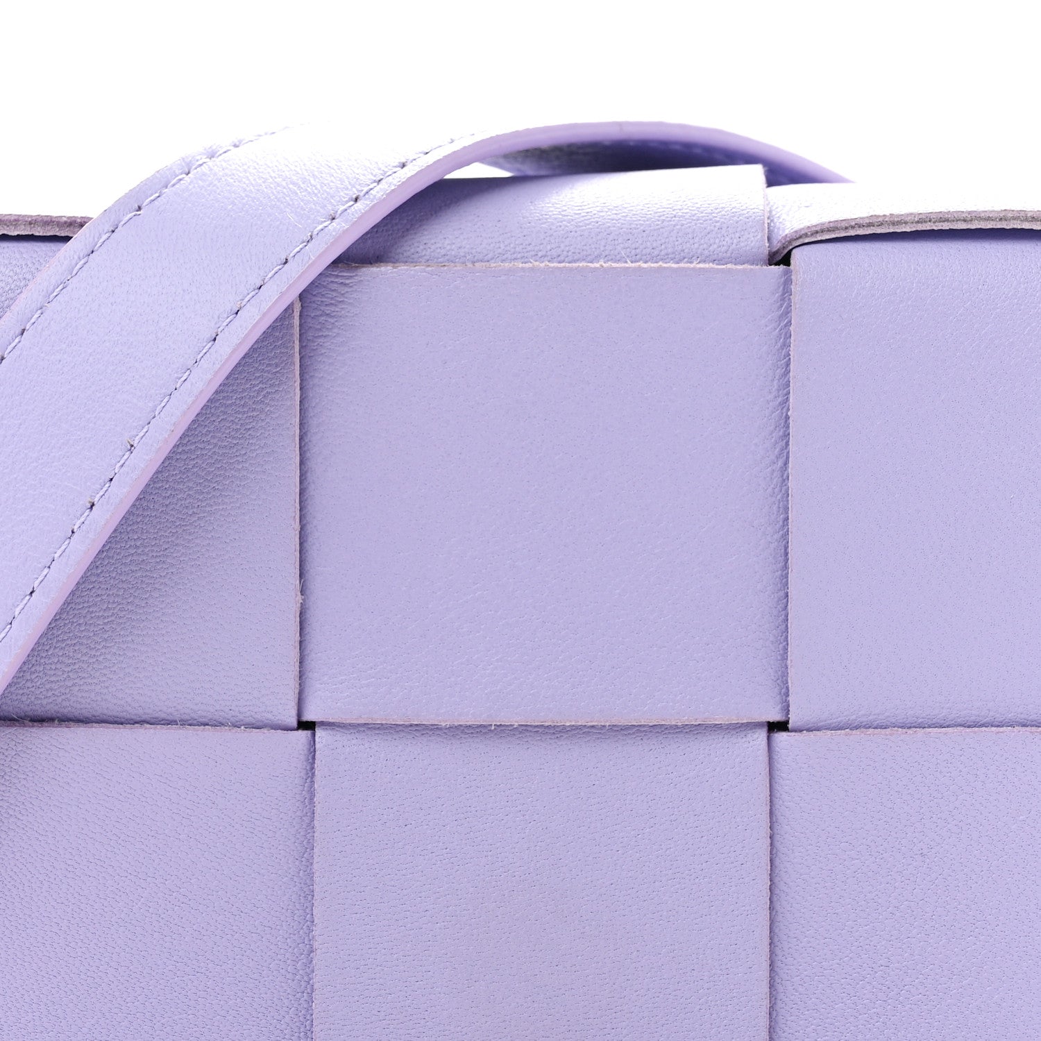 Bottega Veneta Lambskin Intreccio Candy Cassette Crossbody Bag Wisteria 7 of 11