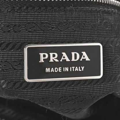 Prada Tessuto Nylon Calfskin Flat Messenger Bag Black 6 of 8