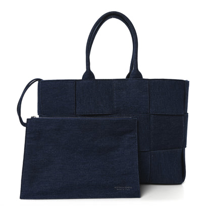 Bottega Veneta Denim Maxi Intrecciato Mens Arco Tote 3 of 10
