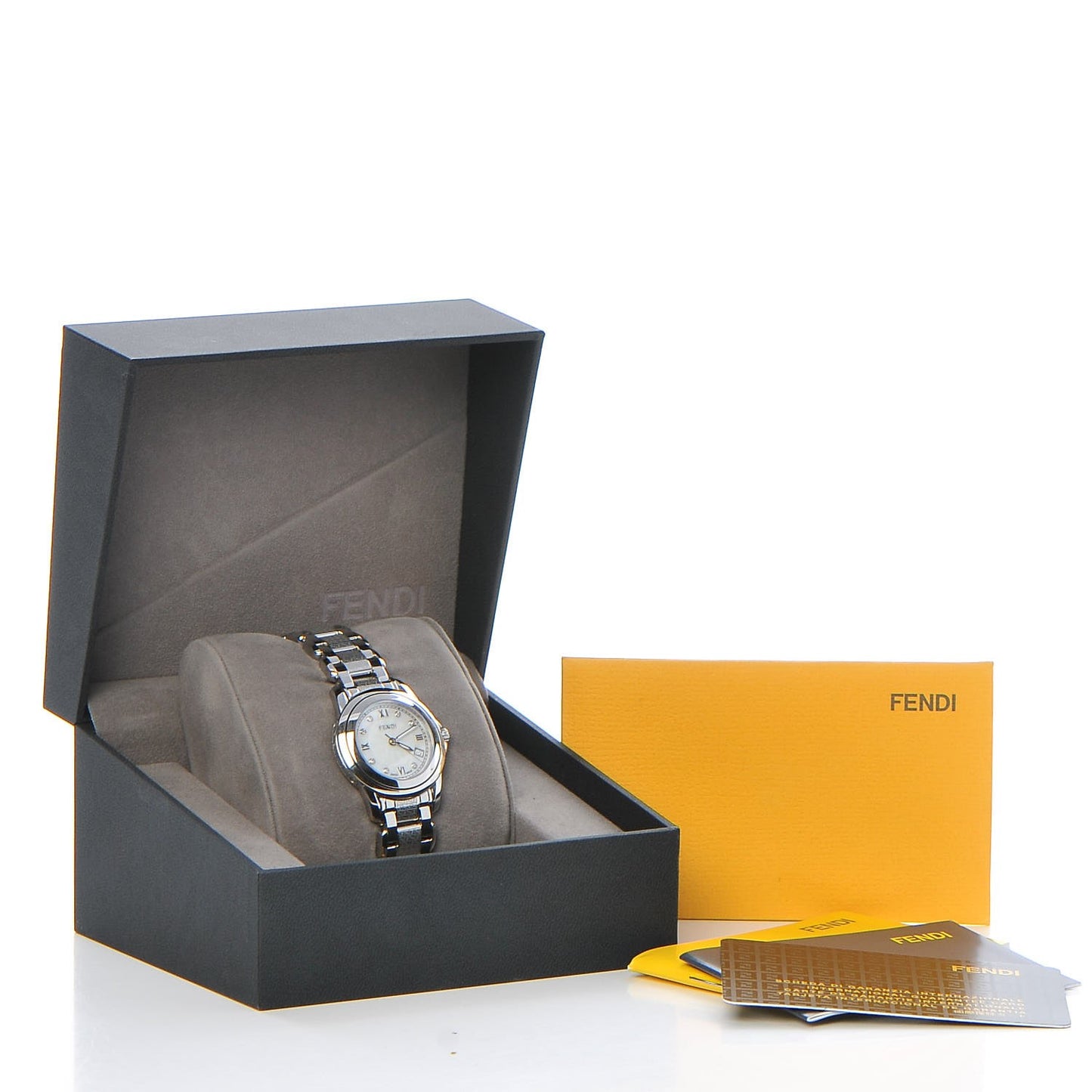 Stainless Steel Diamond Mother of Pearl 30mm Quartz Watch