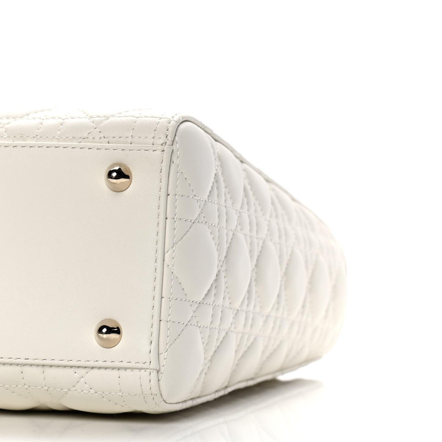 Lambskin Cannage Large Lady Dior White