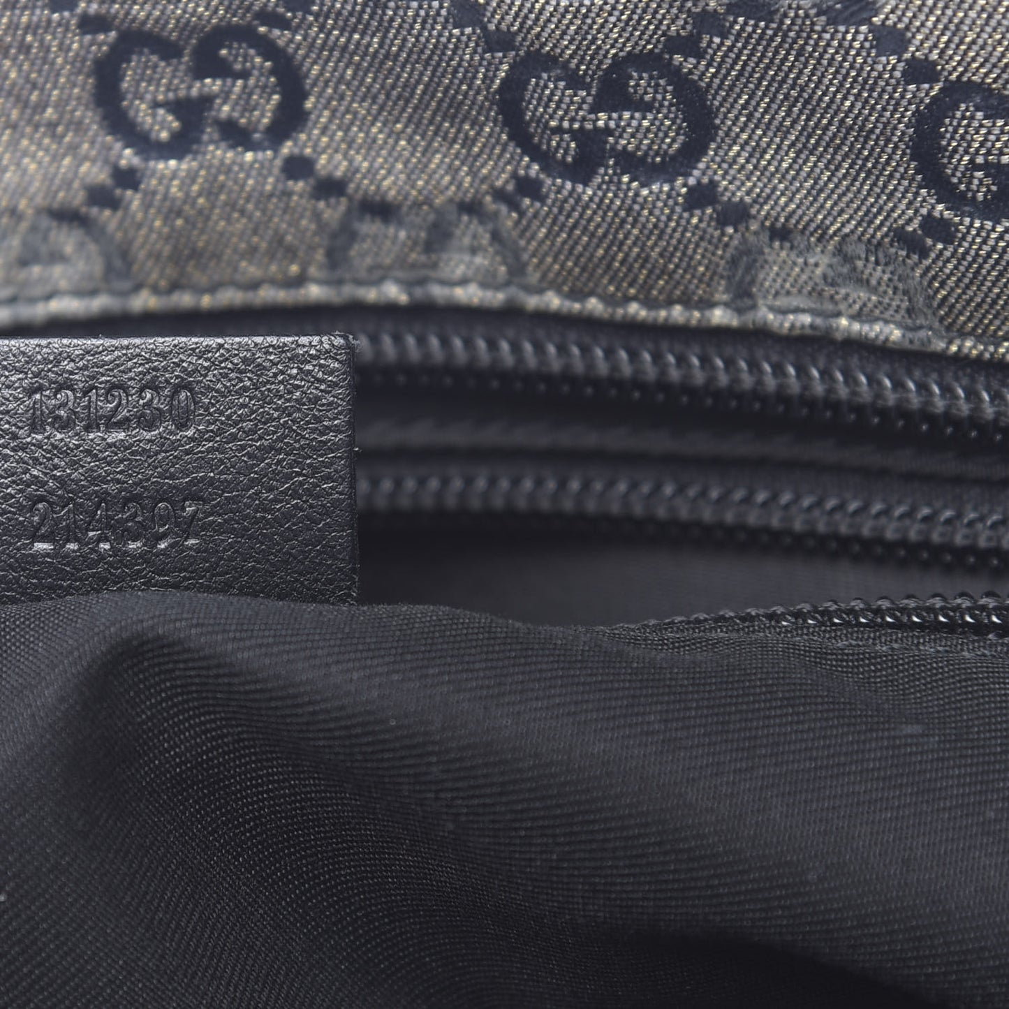 Crystal Monogram Medium Web Handle Bucket Tote Black